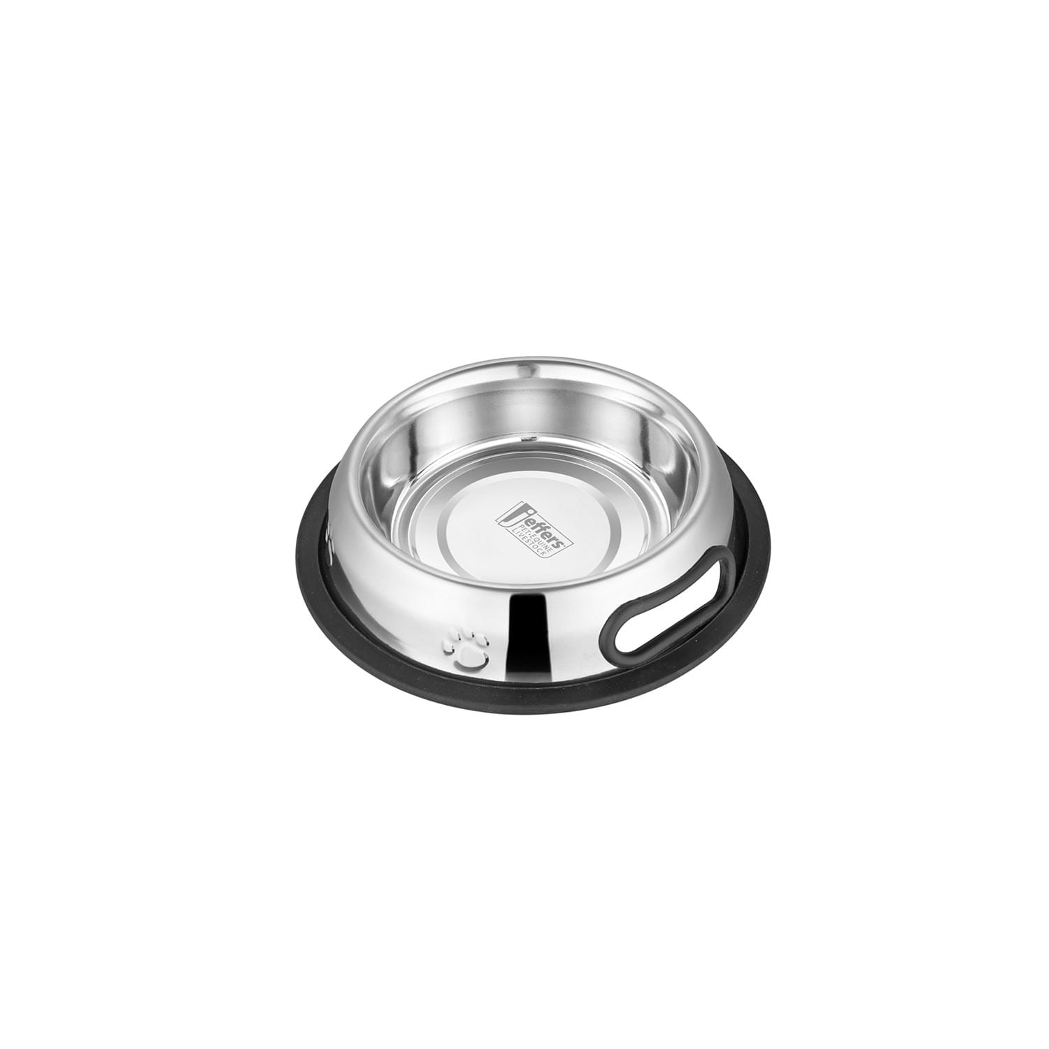 Jeffers Pet Embossed No-Tip Anti-Skid Stainless Steel Pet Bowls for Dogs, Cats, Puppies, Kittens – Rubber Base, Food &amp; Water Feeding Dish for Home, Travel, Camping, Kennel