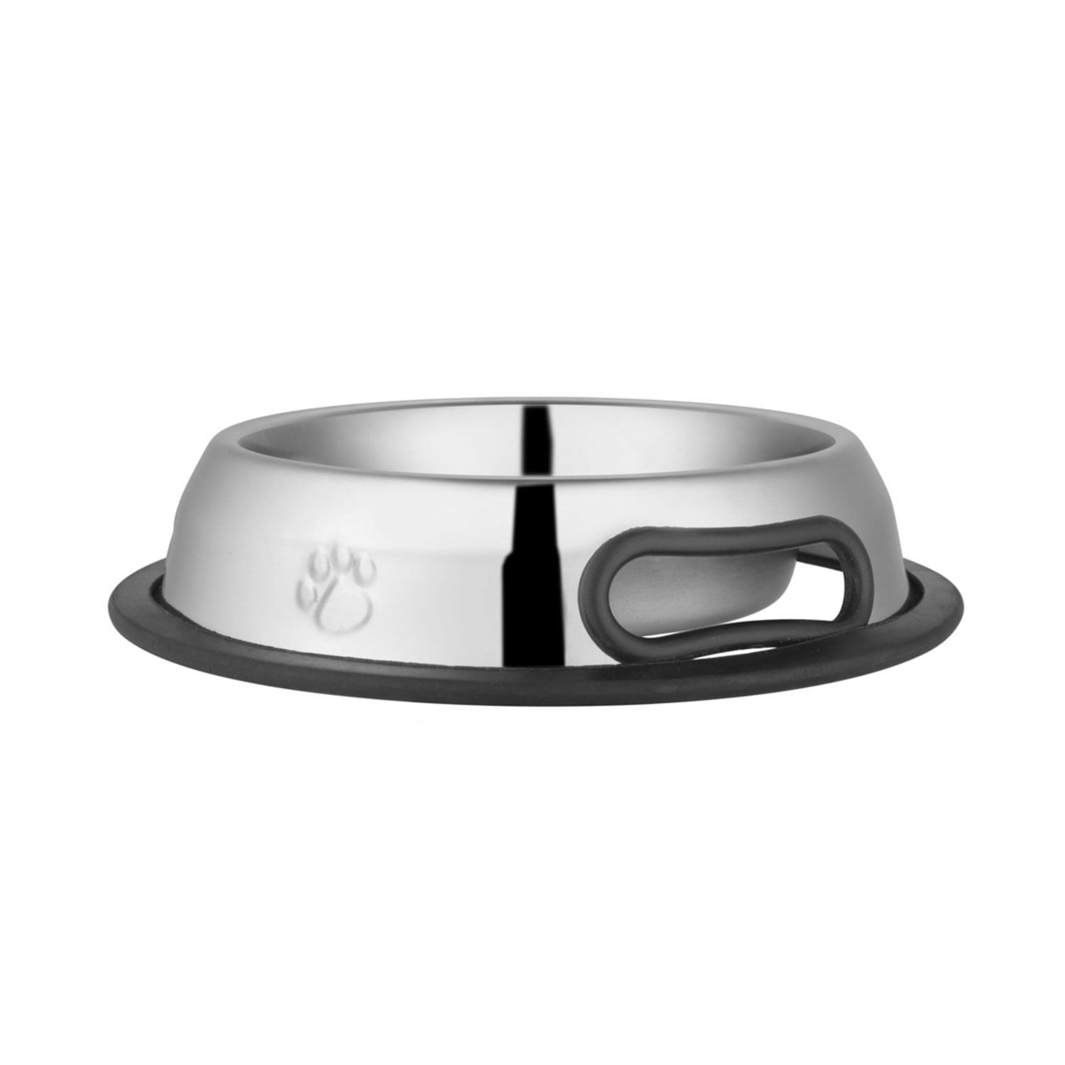 Jeffers Pet Embossed No-Tip Anti-Skid Stainless Steel Pet Bowls for Dogs, Cats, Puppies, Kittens – Rubber Base, Food &amp; Water Feeding Dish for Home, Travel, Camping, Kennel