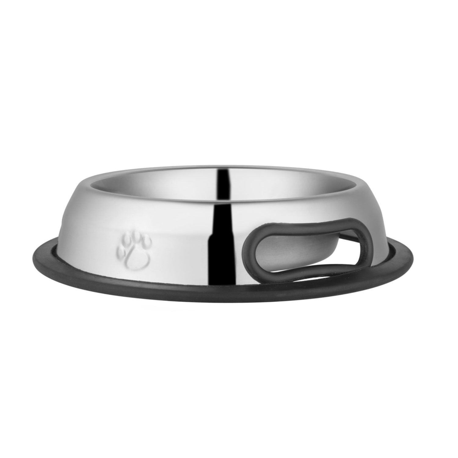 Jeffers Pet Embossed No-Tip Anti-Skid Stainless Steel Pet Bowls for Dogs, Cats, Puppies, Kittens – Rubber Base, Food &amp; Water Feeding Dish for Home, Travel, Camping, Kennel
