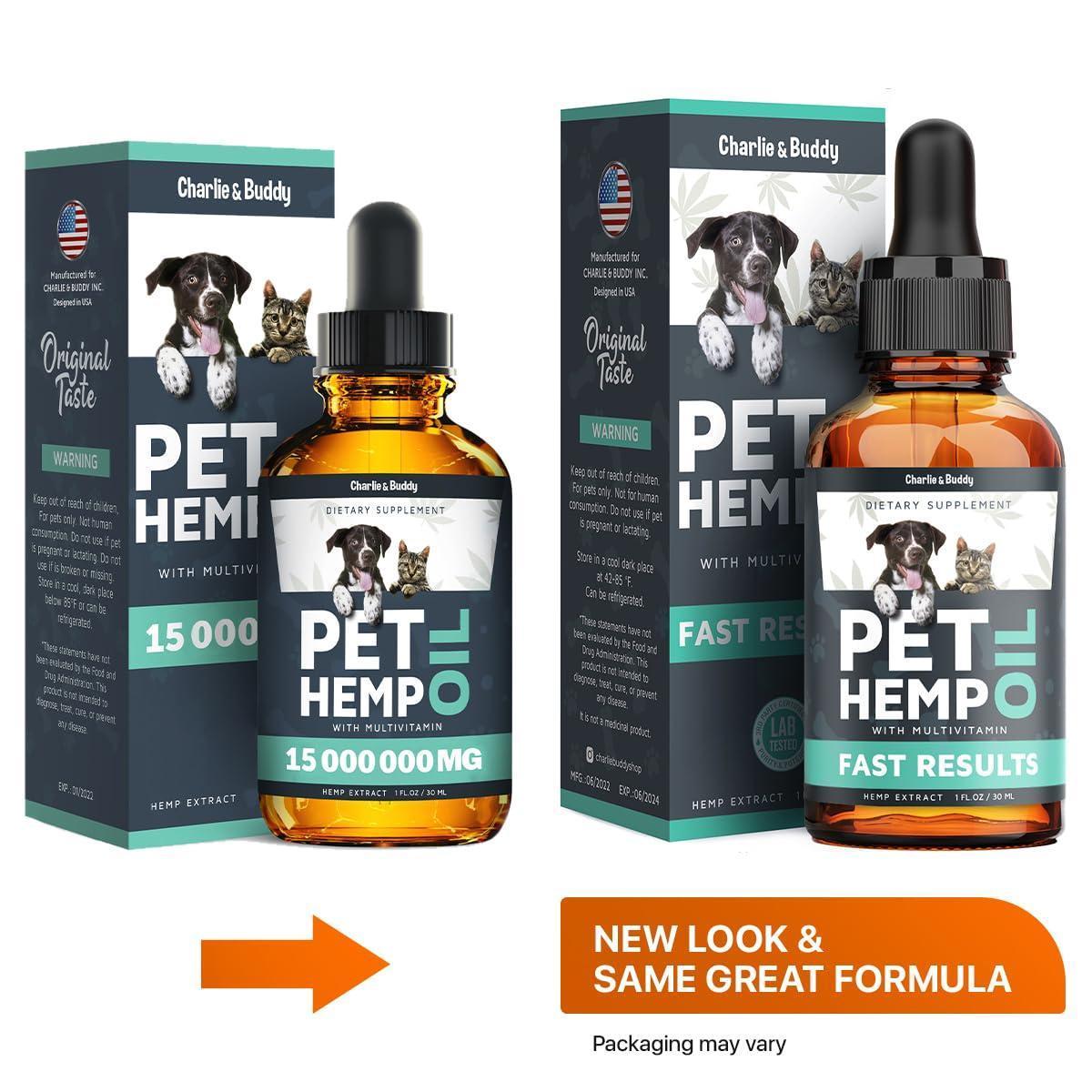 Hemp Oil for Dogs &amp; Cats Anxiety Pain Stress &amp; Sleep Support