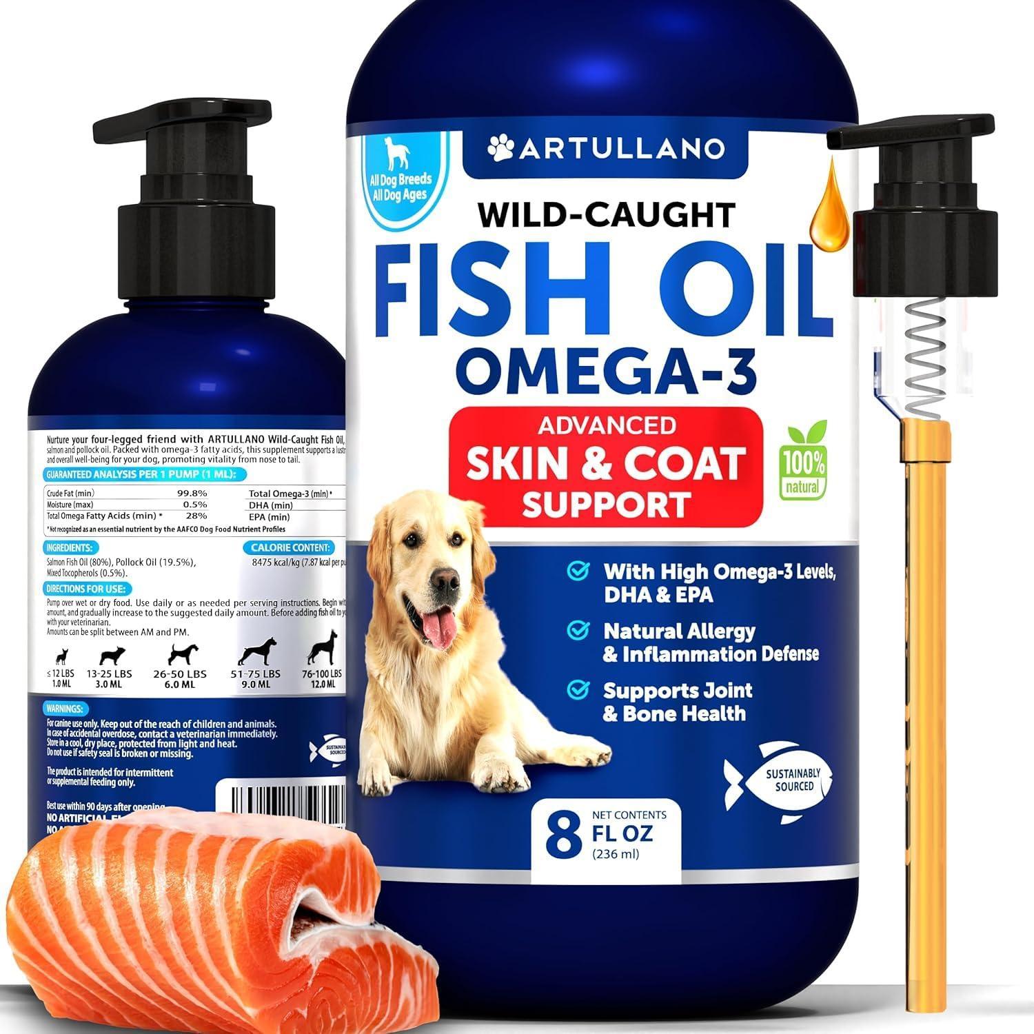 Omega-3 Fish Oil for Dogs 8 fl oz Skin &amp; Coat Support