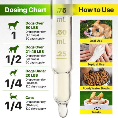 Hemp &amp; Salmon Oil for Dogs Omega 3-6-9 Skin &amp; Coat 1 fl oz