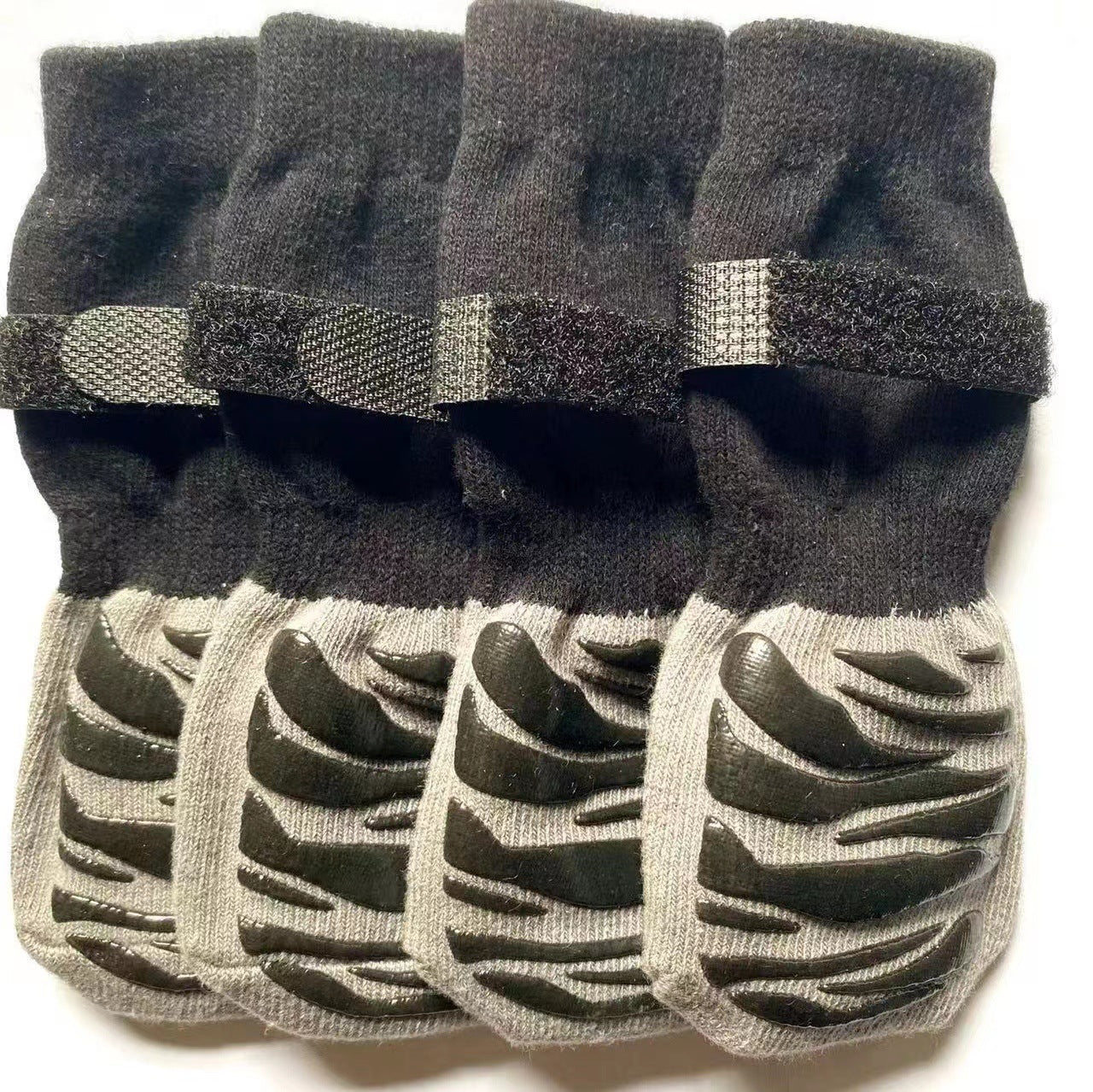 Dog &amp; Cat Waterproof Sock Shoes 4-Pack — 2 Patterns, Sizes XS–XL
