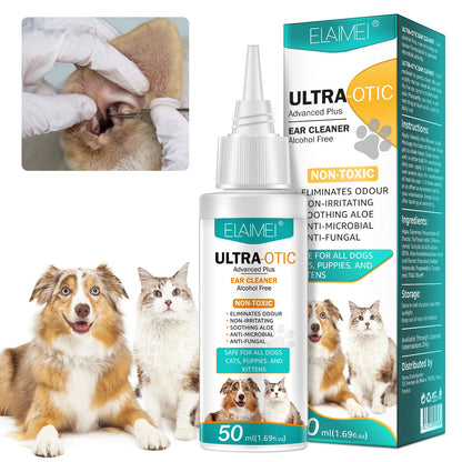 Pet Ear Cleaner – Gentle Ear Cleaning Solution for Dogs &amp; Cats | Removes Wax, Mites &amp; Prevents Infections