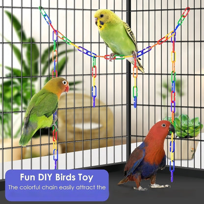 Parrot Toy Bird Supplies C-Shape Plastic Chain