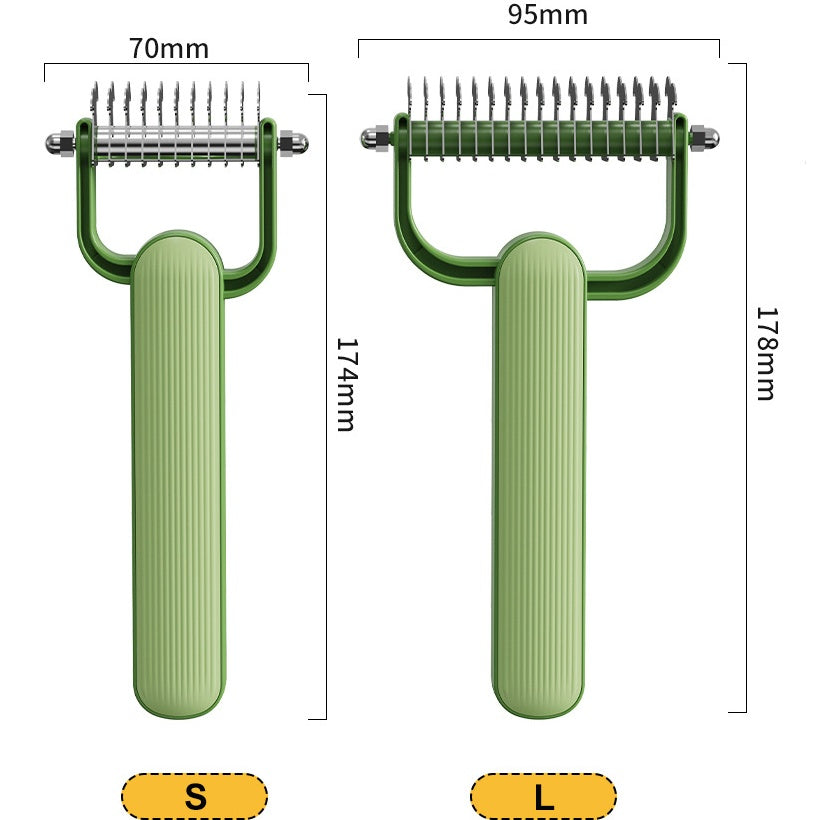 2026 New Double-Sided Dematting Comb For Dogs &amp; Cats, Pet Grooming Tool For Long Haired Thick Double Coat Pets, Undercoat Rake Deshedding Brush For Tangles Matted Shedding Fur