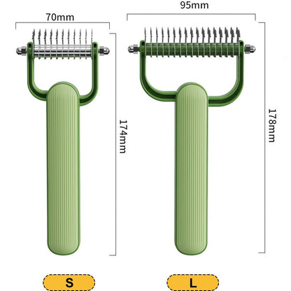 2026 New Double-Sided Dematting Comb For Dogs &amp; Cats, Pet Grooming Tool For Long Haired Thick Double Coat Pets, Undercoat Rake Deshedding Brush For Tangles Matted Shedding Fur