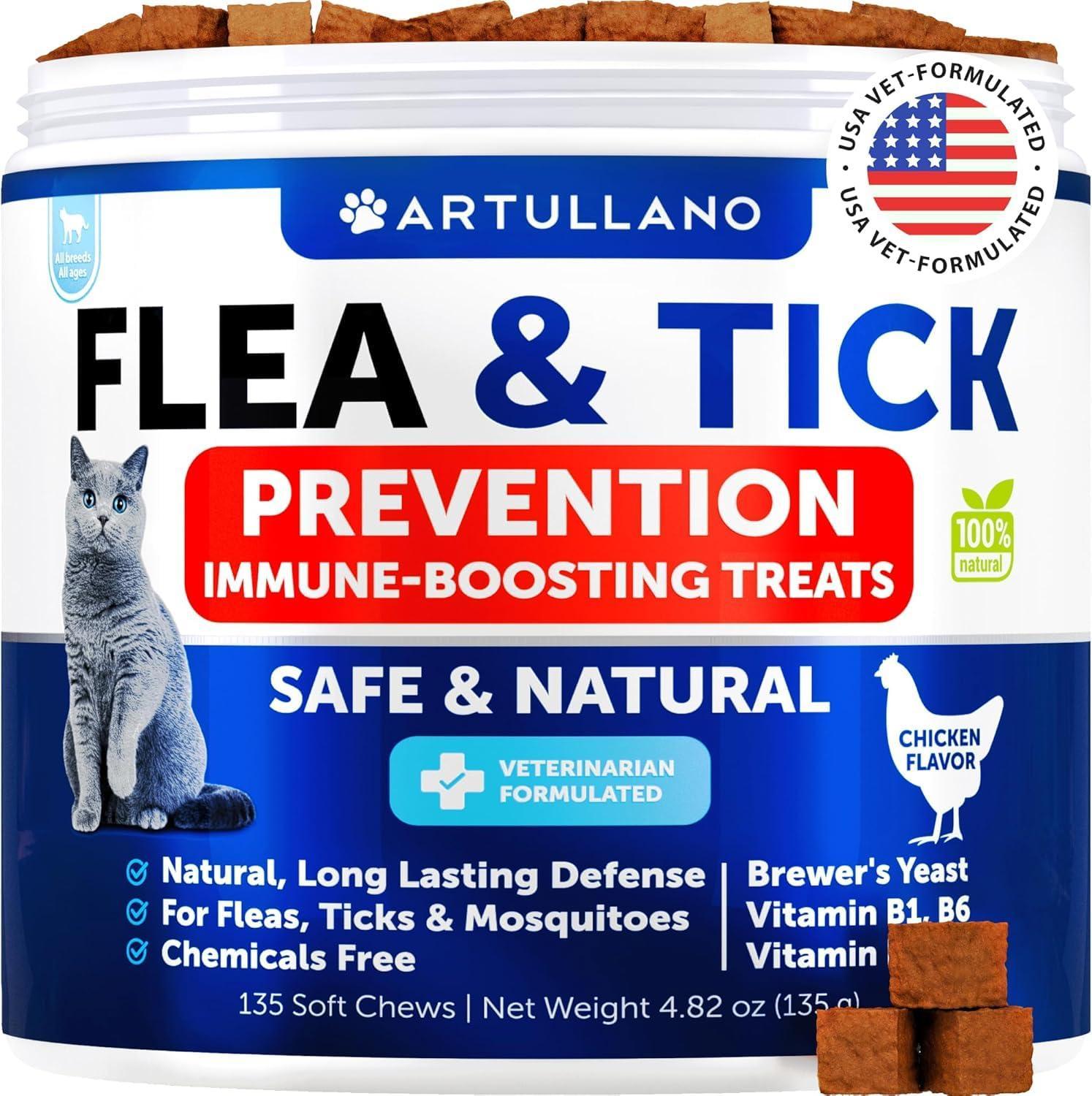 Flea &amp; Tick Chews for Cats &amp; Kittens 135 Count Daily Oral Skin &amp; Coat