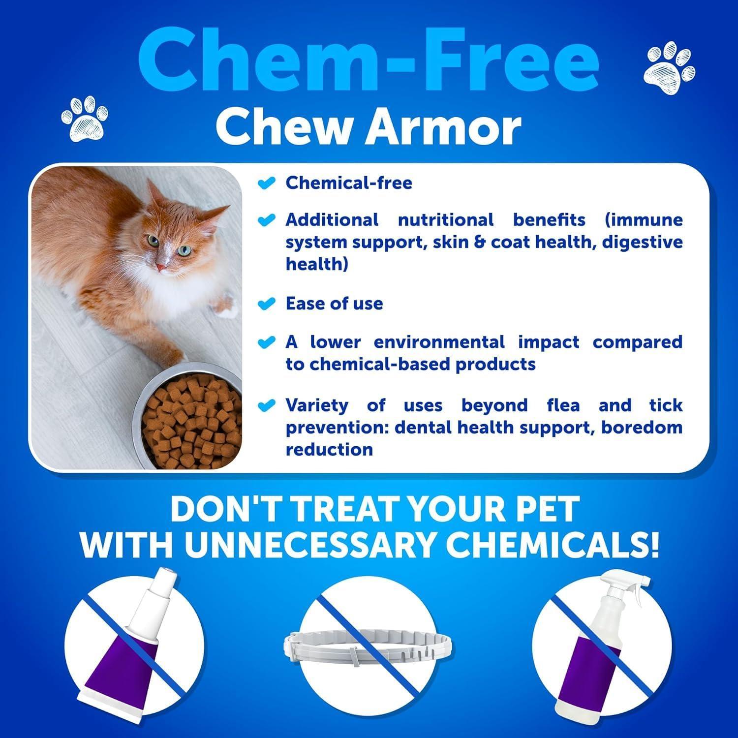 Flea &amp; Tick Chews for Cats &amp; Kittens 135 Count Daily Oral Skin &amp; Coat