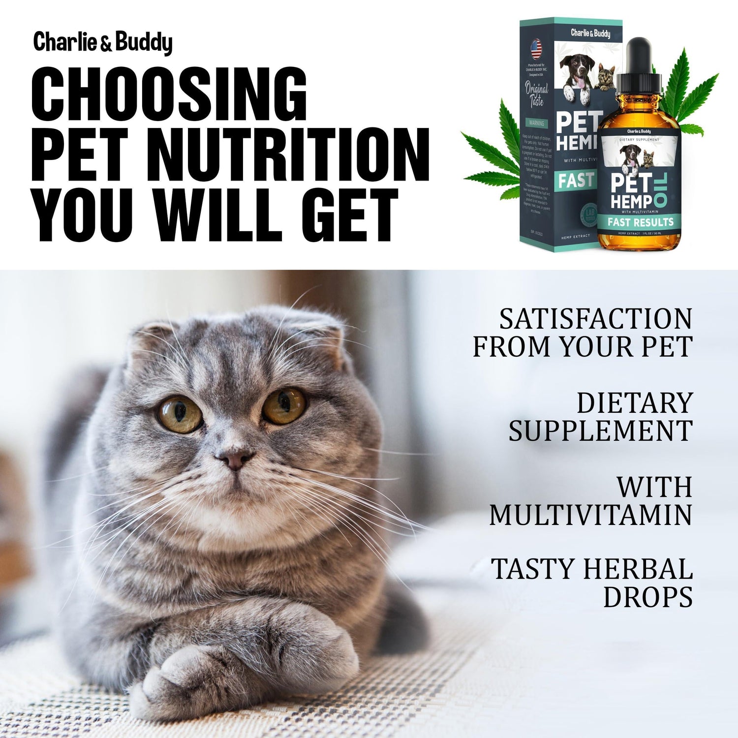 Hemp Oil for Dogs &amp; Cats Anxiety Pain Stress &amp; Sleep Support
