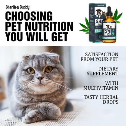 Hemp Oil for Dogs &amp; Cats Anxiety Pain Stress &amp; Sleep Support