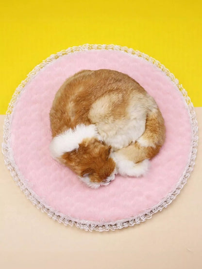 Cute Paw Shape Plush Pet Mat