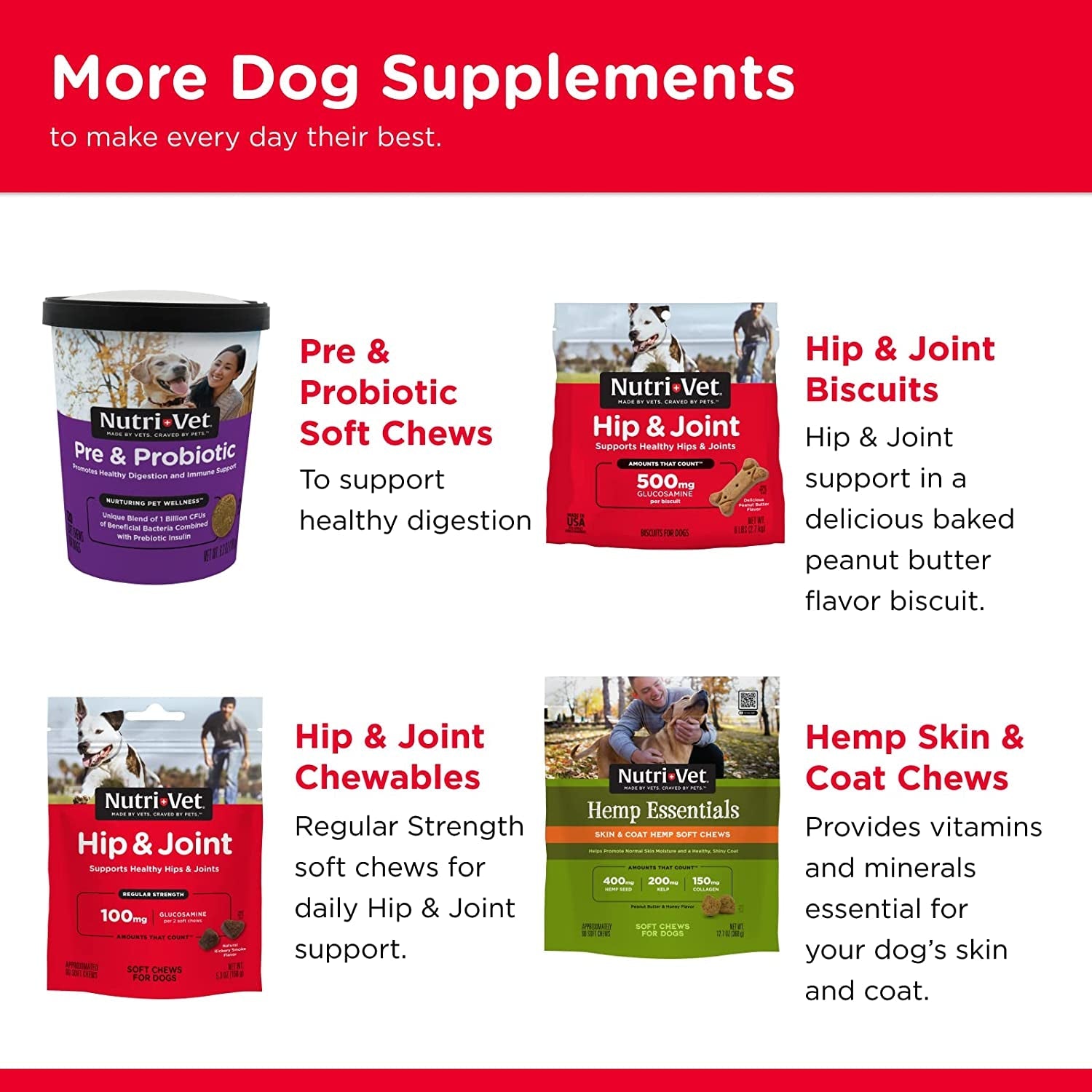 Advanced Strength Hip &amp; Joint Chewable Dog Supplements