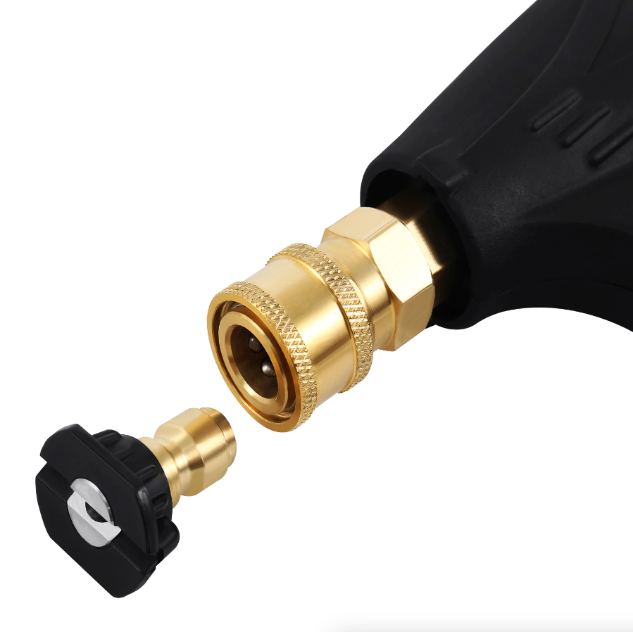 4000 PSI High Pressure Washer Gun — 1/4" Quick Connect, M22-14mm, 5 Nozzle Tips