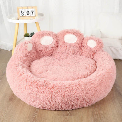 Big Paw Plush Pet Sofa Bed – Washable Dog &amp; Cat Bed with Calming Raised Edges (Small to XL)