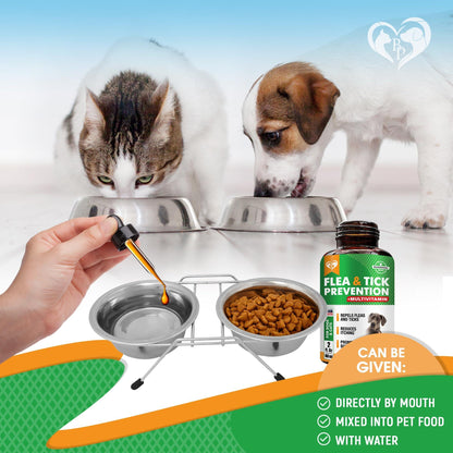 Oral Flea &amp; Tick Drops for Dogs &amp; Cats Multivitamin All Sizes