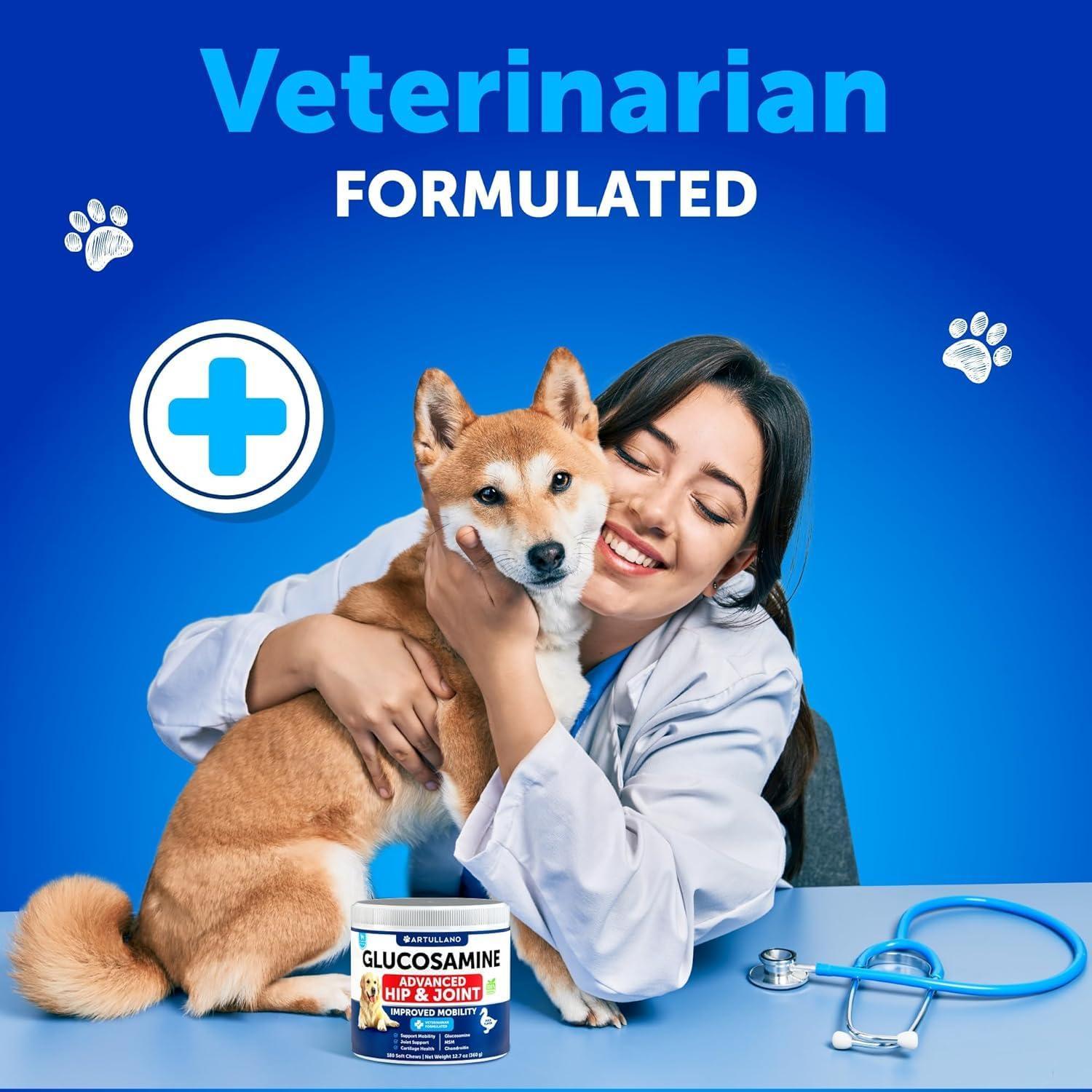 Glucosamine for Dogs Hip &amp; Joint Chews Arthritis Support