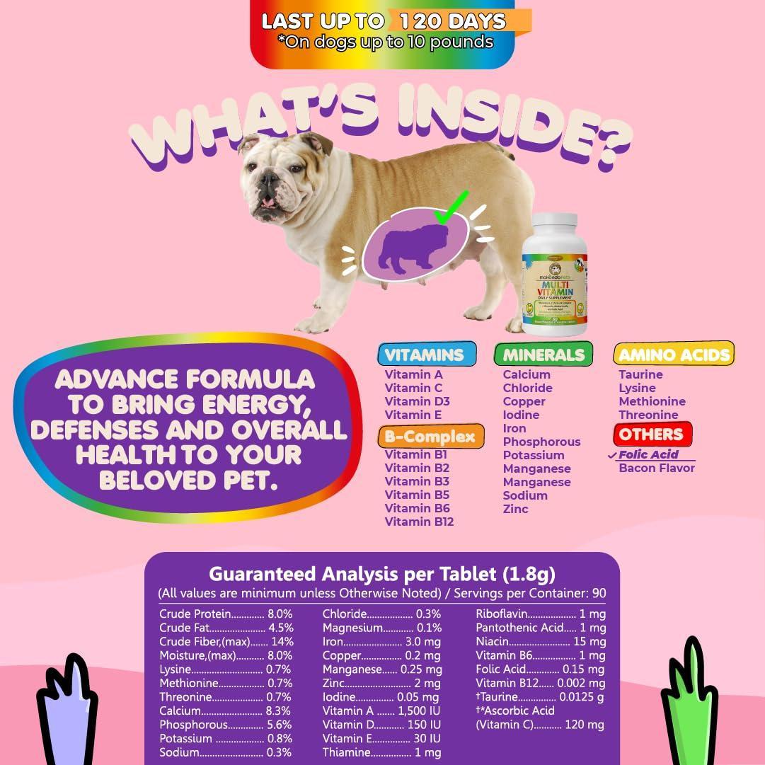 Prenatal Vitamins for Dogs &amp; Cats 60 Pills Folic Acid &amp; Minerals