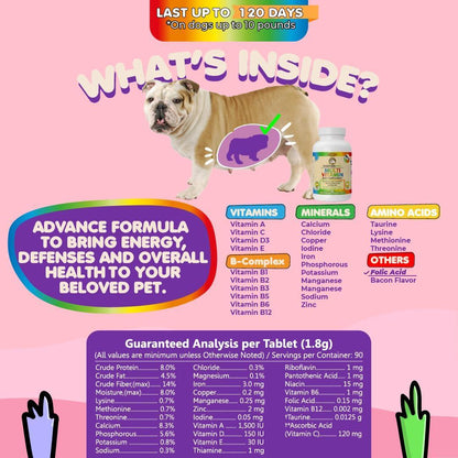 Prenatal Vitamins for Dogs &amp; Cats 60 Pills Folic Acid &amp; Minerals