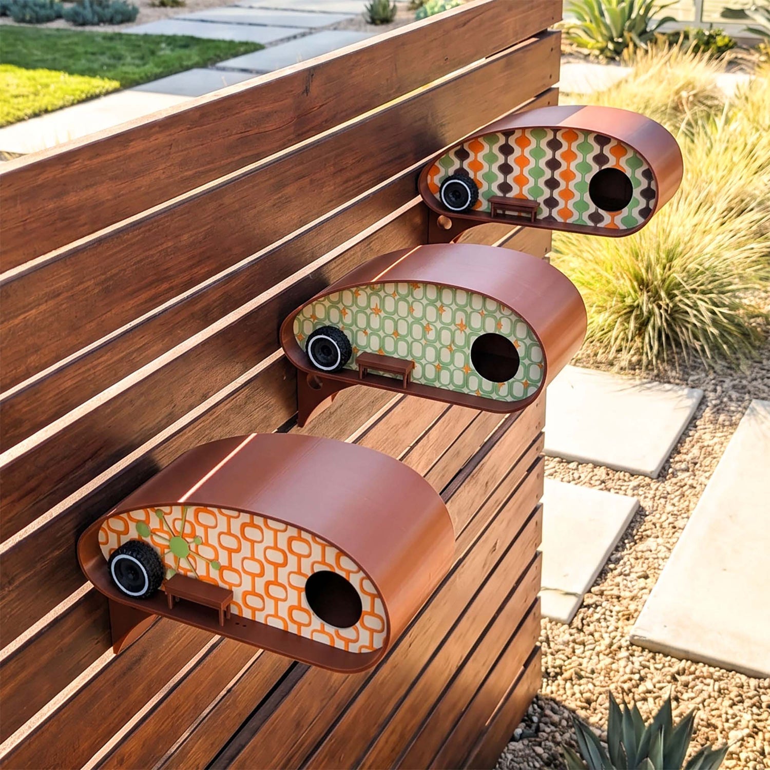 ADG42 Mid-Century Birdhouses | Retro RV Park Collection
