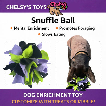 Interactive Snuffle Ball &amp; Treat-Dispenser Toy for Dogs Teething Relief Blue