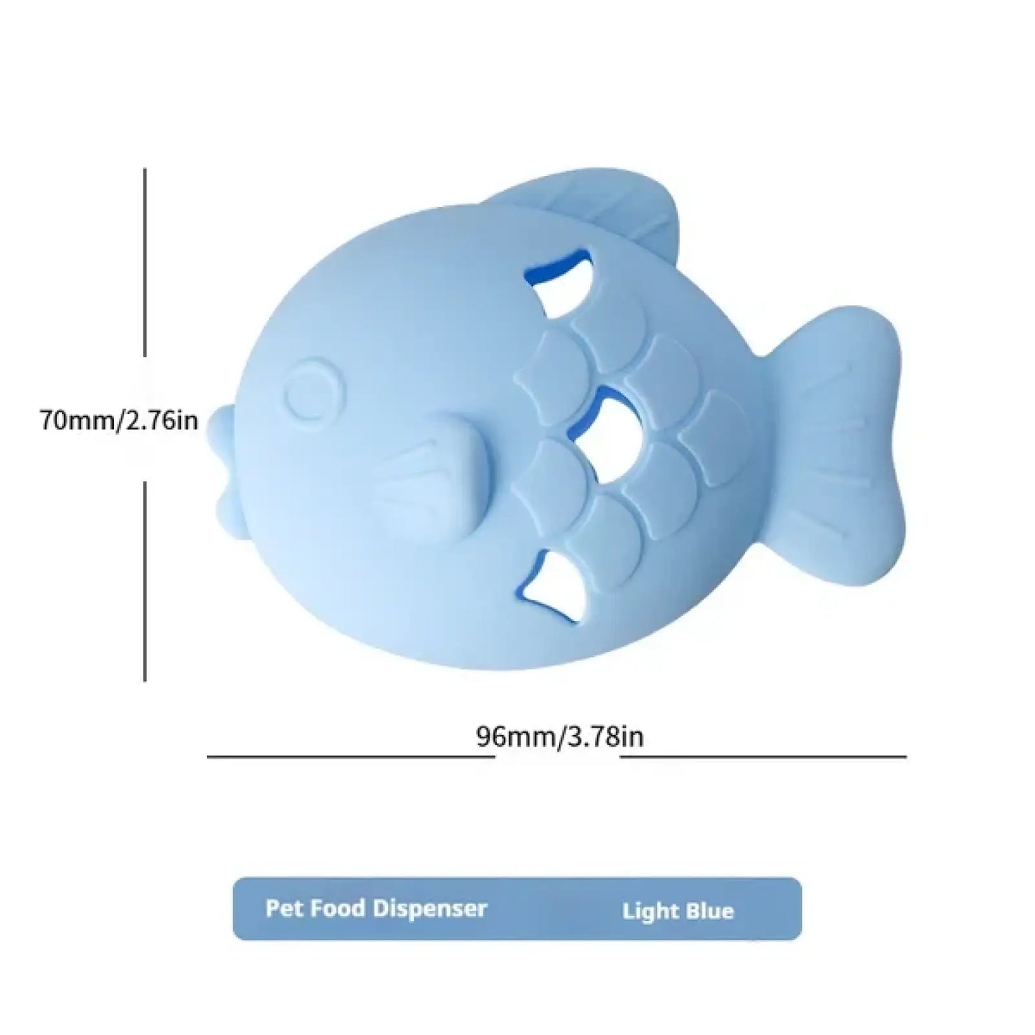 Fish Dog Treat Dispenser Silicone Slow Feeder Toy