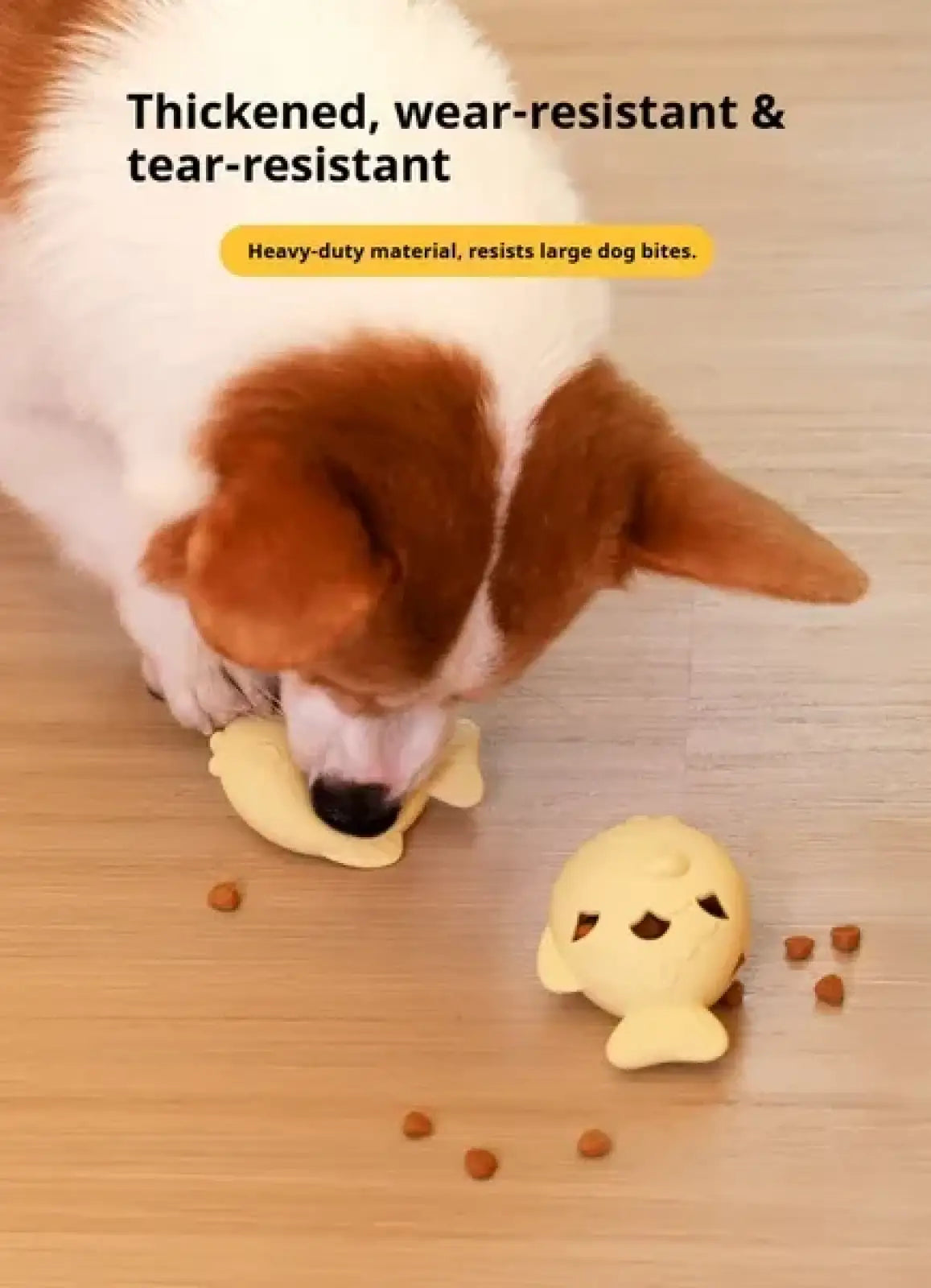 Fish Dog Treat Dispenser Silicone Slow Feeder Toy