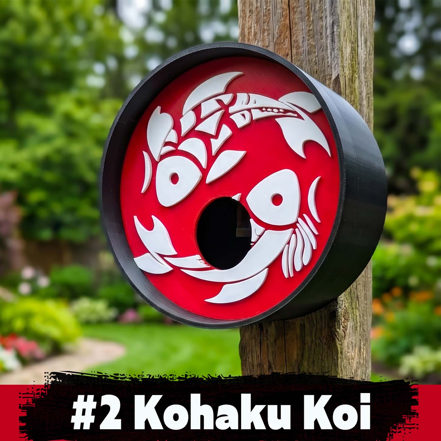 ADG42 Zen Birdhouses | Koi Pond Inspired with Easy Maintenance Clean Out
