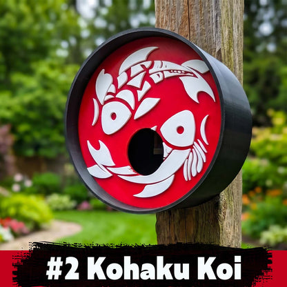 ADG42 Zen Birdhouses | Koi Pond Inspired with Easy Maintenance Clean Out