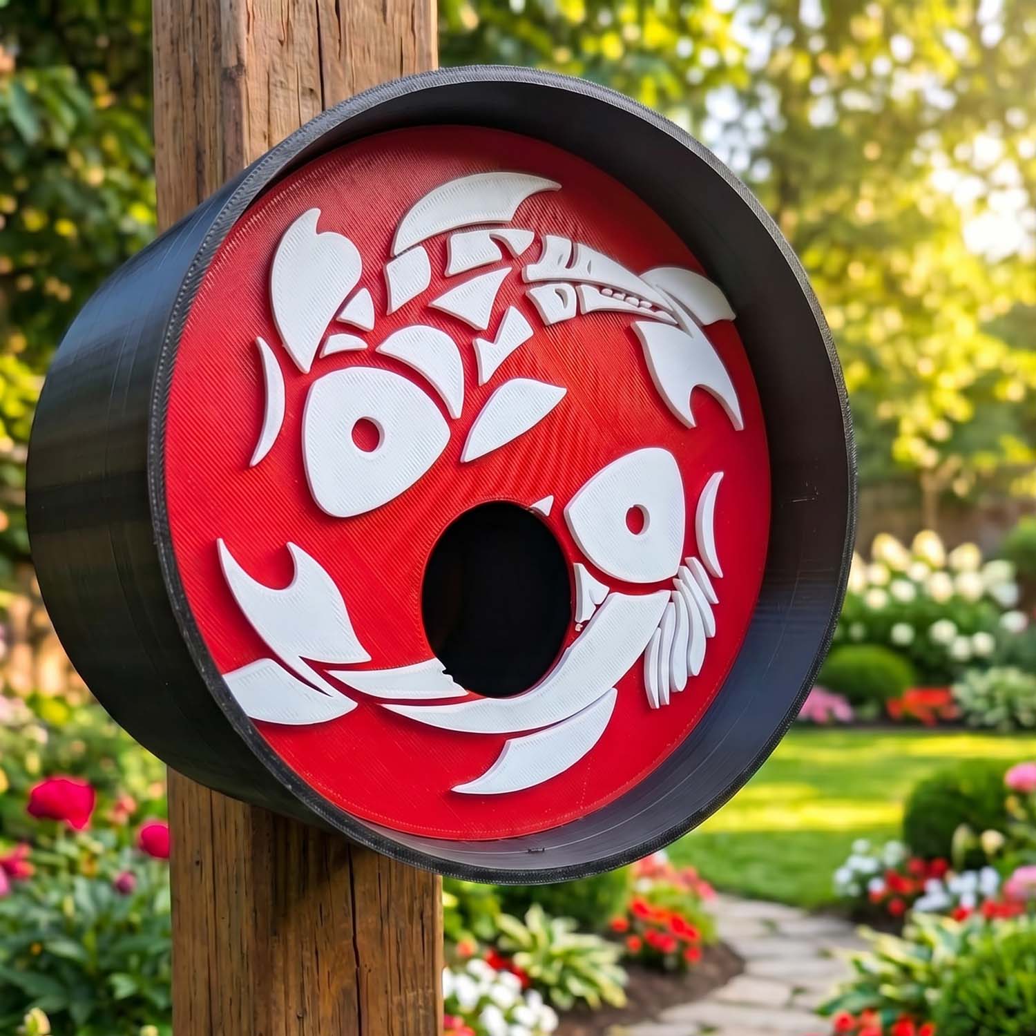 ADG42 Zen Birdhouses | Koi Pond Inspired with Easy Maintenance Clean Out