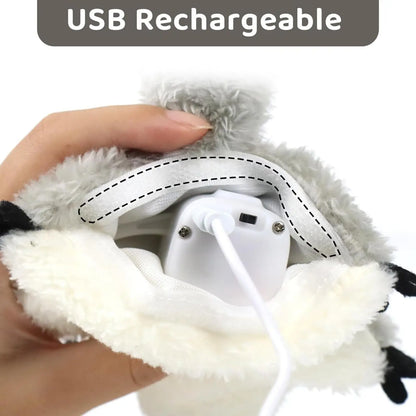 Flapping Squirrel Catnip Toy Rechargeable Cat Kicker