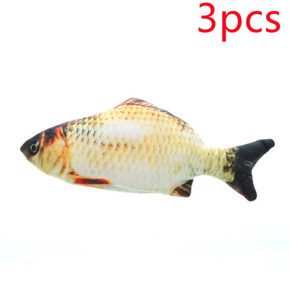 Flopping Fish Cat Toy Realistic Plush with Catnip 30cm