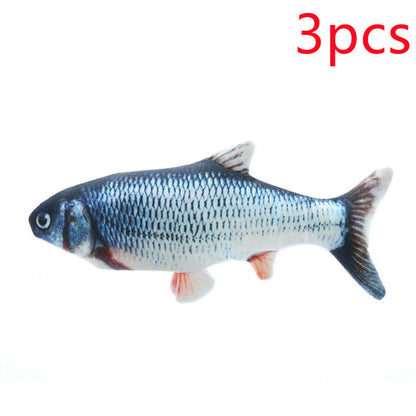 Flopping Fish Cat Toy Realistic Plush with Catnip 30cm