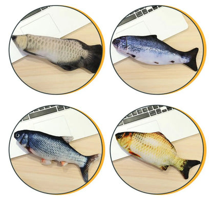 Flopping Fish Cat Toy Realistic Plush with Catnip 30cm