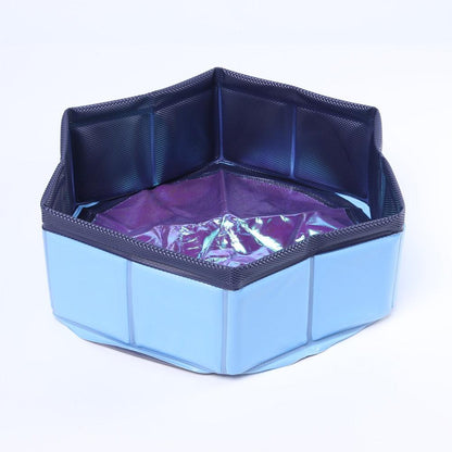 Foldable Dog Swimming Pool Pet Bath Swimming Tub Bathtub Outdoor  Pet Swimming Pool Collapsible Bathing Pool for Dogs Cats Kids PVC Collapsible Pool for Small Dogs Cats