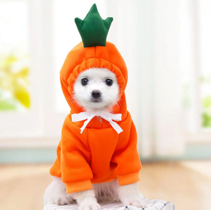 Fruit Dog Hoodie Warm Winter Fleece Puppy Clothes