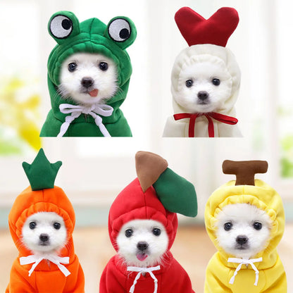 Fruit Dog Hoodie Warm Winter Fleece Puppy Clothes