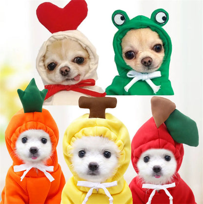 Fruit Dog Hoodie Warm Winter Fleece Puppy Clothes