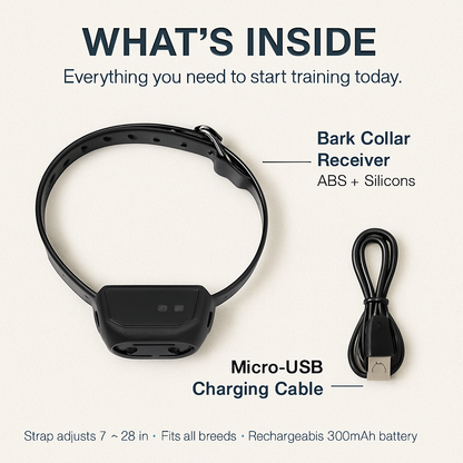 Dog Bark Training Collar: Adjustable, Safe Correction