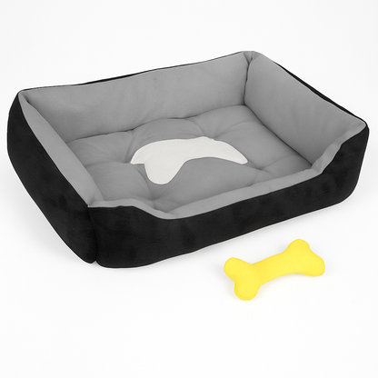 Dog Bed with Soft Fleece Cushion - Cozy &amp; Secure Rest