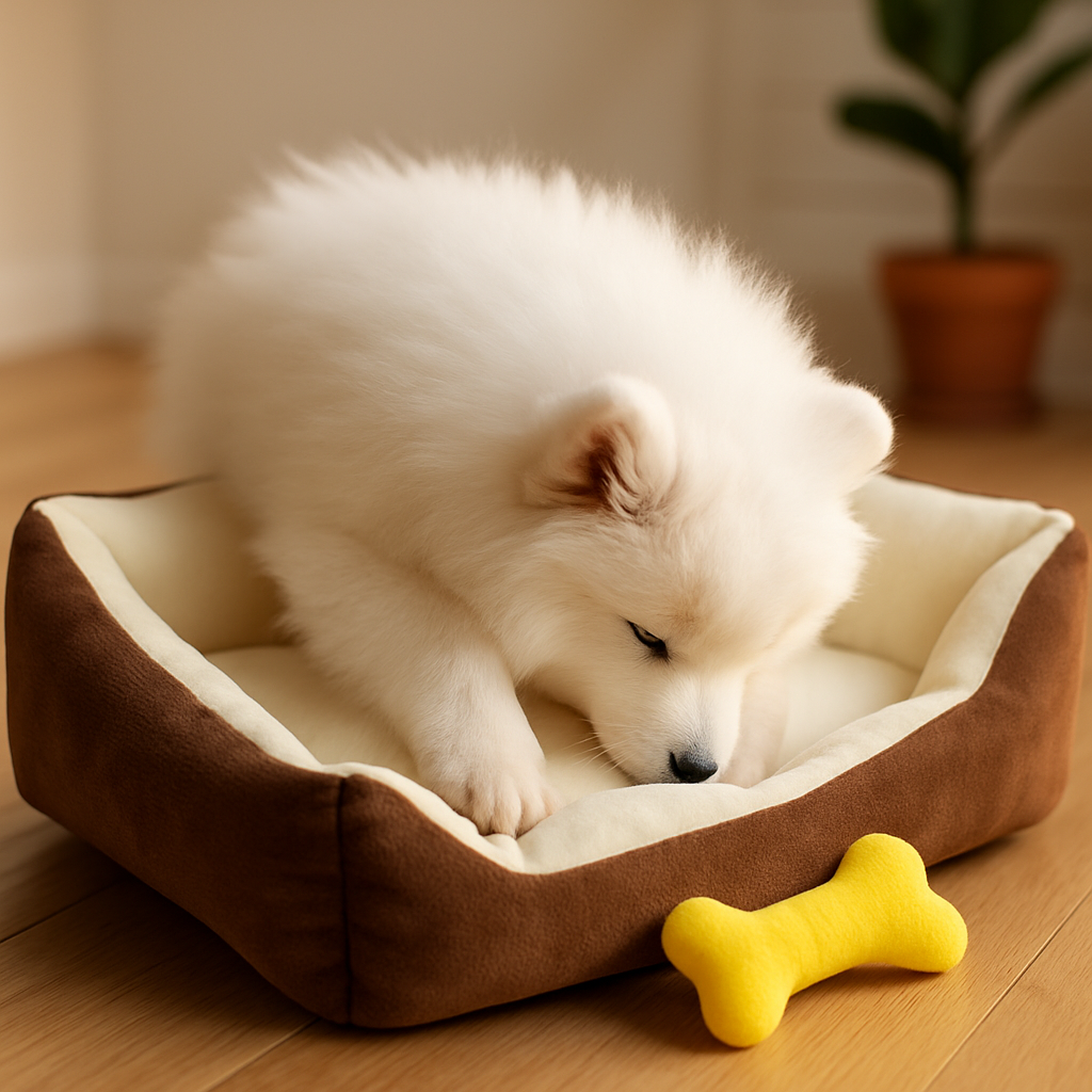 Dog Bed with Soft Fleece Cushion - Cozy &amp; Secure Rest