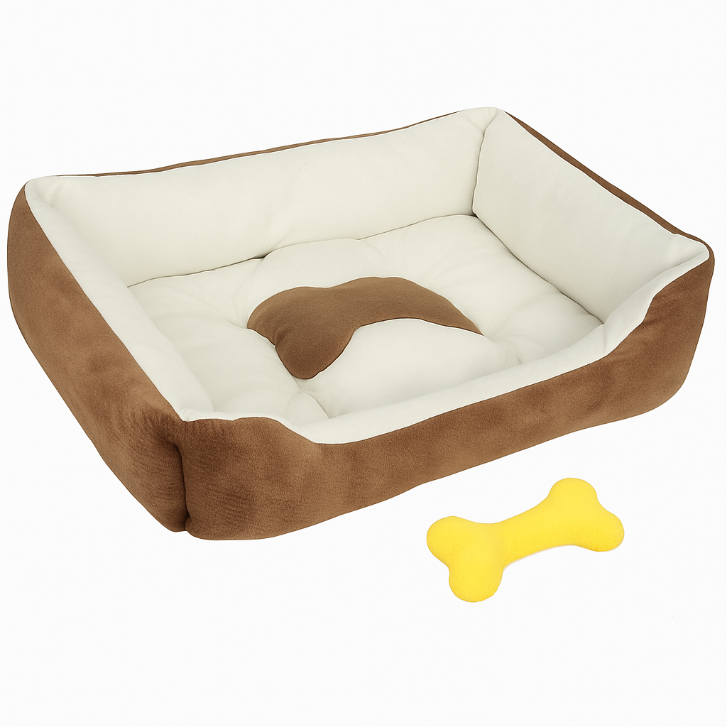 Dog Bed with Soft Fleece Cushion - Cozy &amp; Secure Rest