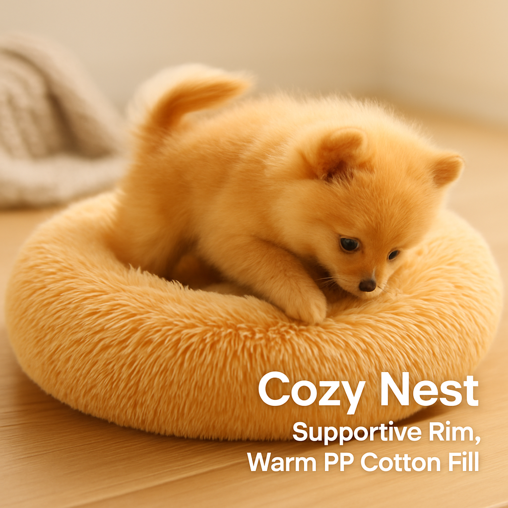 Pet Dog Bed: Warm Plush Nest for Dogs &amp; Cats