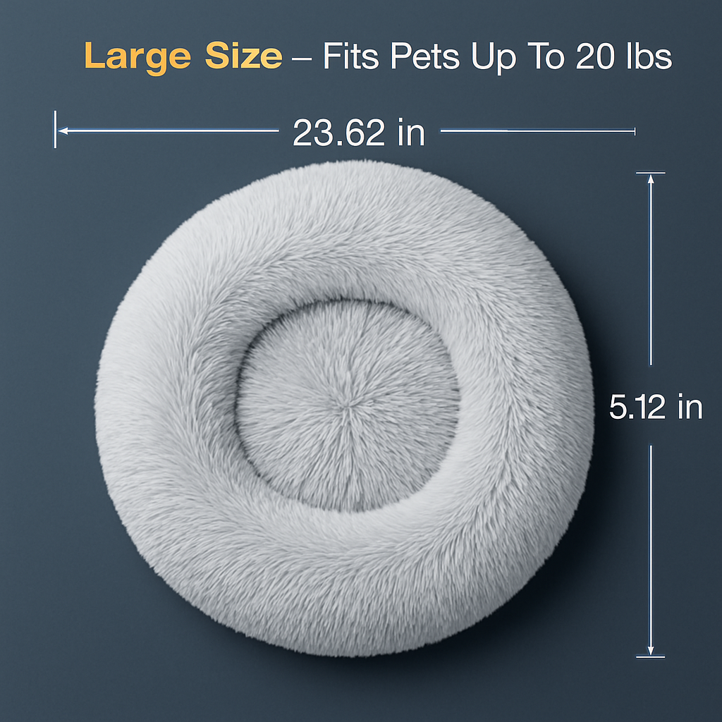 Pet Dog Bed: Warm Plush Nest for Dogs &amp; Cats