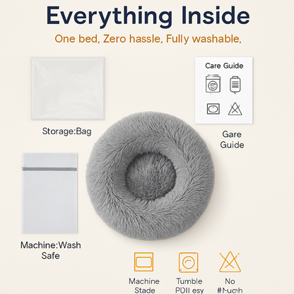 Pet Dog Bed: Warm Plush Nest for Dogs &amp; Cats