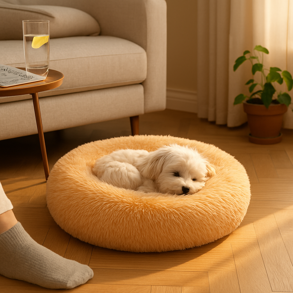 Pet Dog Bed: Warm Plush Nest for Dogs &amp; Cats
