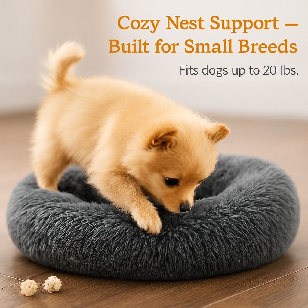 Pet Dog Bed: Warm Plush Nest for Dogs &amp; Cats