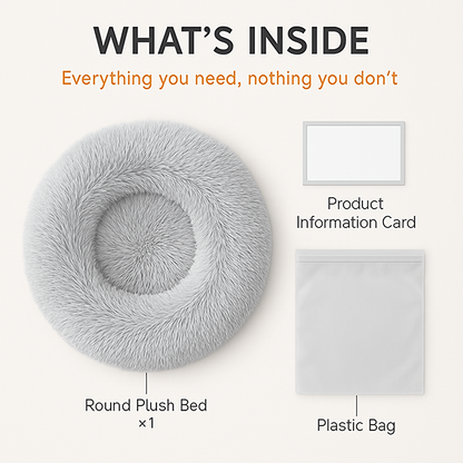 Pet Dog Bed: Warm Plush Nest for Dogs &amp; Cats