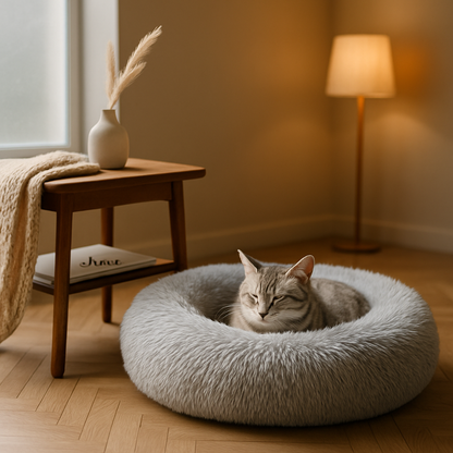 Pet Dog Bed: Warm Plush Nest for Dogs &amp; Cats
