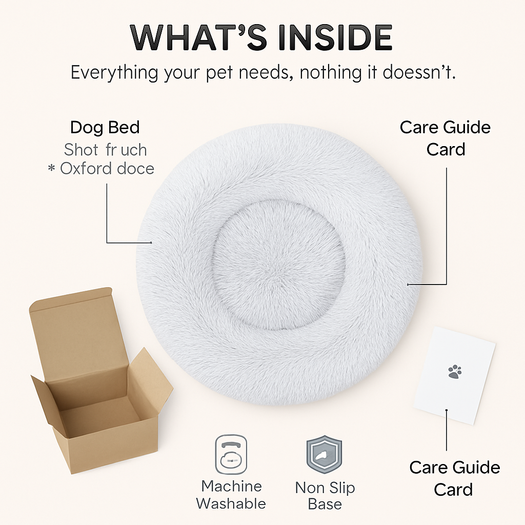 Pet Dog Bed: Warm Plush Nest for Dogs &amp; Cats